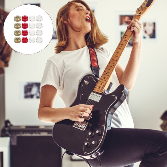 GOOHOCHY  16 Pcs Electric Guitar Knob Cap Guitars Knobs Potentiometer Miss