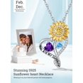 thumbnail image 3 of Sunflower Gifts for Women Birthstone necklace S925 sterling silver, 3 of 6