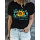 thumbnail image 2 of Camiseta de cuello redondo con estampado de girasoles, manga corta, informal, para verano y primavera, para mujer, estilo informal, para adultos, hombres, mujeres, adolescentes, jóvenes., 2 of 8