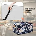 thumbnail image 5 of Renewold Toaster Oven Dust Cover with Accessory Pockets Dust Protection Easy Clean Microwave Oven Air Fryer Protector Case Kitchen Accessories, 20.5 x 16.5 x 10 Inches, Elegant Floral Dark Blue, 5 of 7