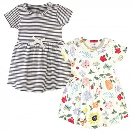 UPC: 0660168611472 | Touched by Nature Baby and Toddler Girl Organic Cotton Short-Sleeve Dresses 2pk Flutter Garden 2 Toddler