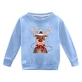 thumbnail image 4 of SNPOSN Chandail en Molleton Fille Respirant Chandail en Molleton Fille Chandail à Capuchon d'Hiver Fille Manches Longues Col Rond Imprimé de Noël Chandail en Molleton Confortable et Chaud pour Enfants Bleu 4-5 Ans, 4 of 4