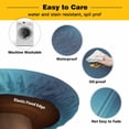 thumbnail image 3 of Elastic Fitted Round Tablecloth, Blue Teal Yellow Ombre Waterproof Stretch Table Cover for 36"-44" Tables, Farmhouse Modern Gradient Art Washable Outdoor Tablecloths for Patio, Picnic, Camping, 3 of 9