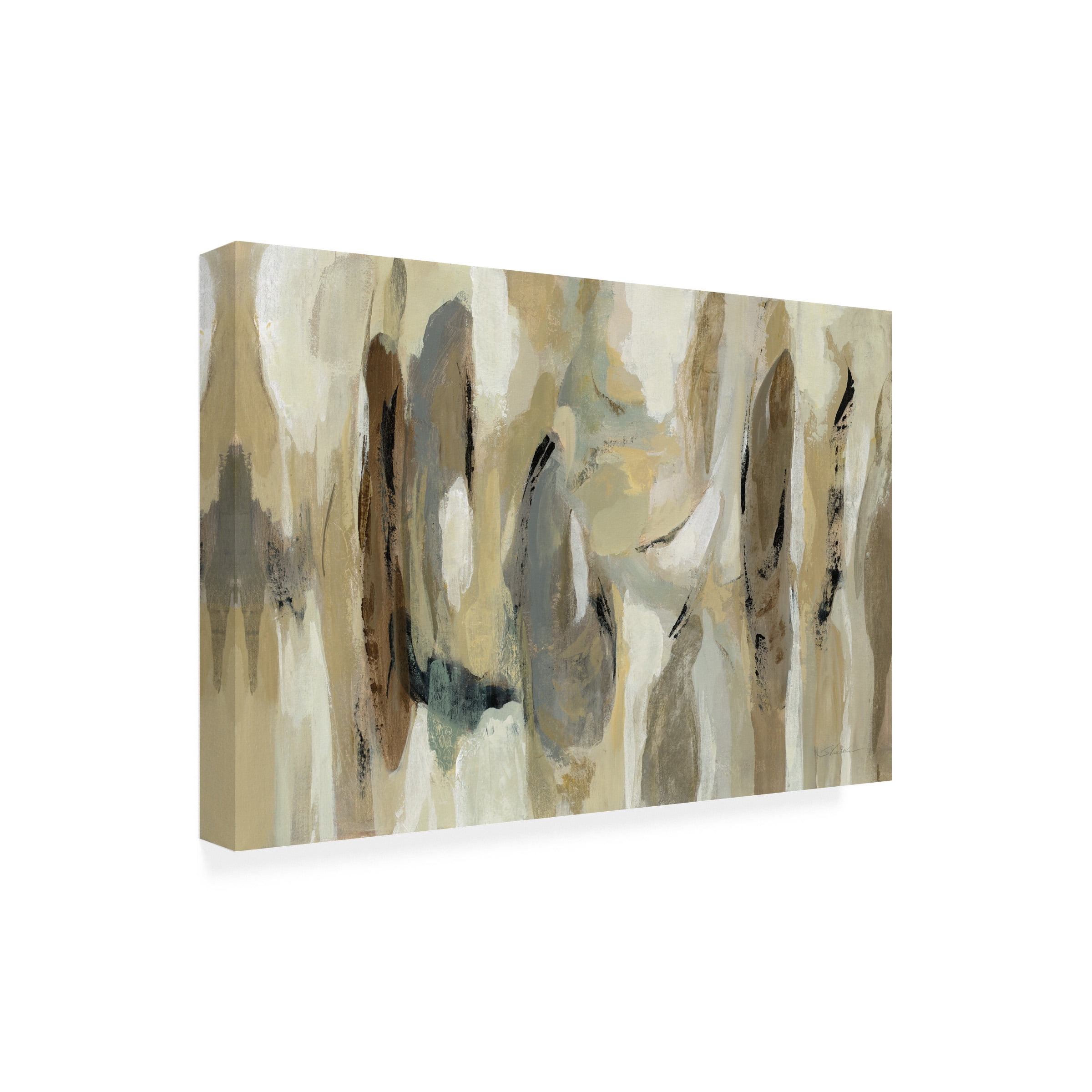 Silvia Vassileva 'Fluidity Neutral' Canvas Art