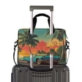 thumbnail image 2 of 16" Laptop Briefcase, Detachable Anti-Slip Shoulder Strap, Multi-Compartment Work Travel Bag Blue Vintage Cabriolet, 2 of 8