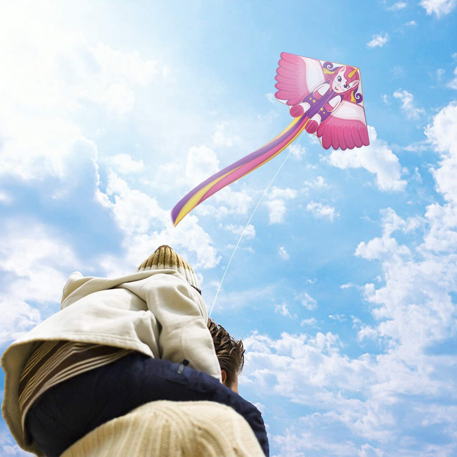 Cerf-volant Licorne Dellyy Pour Enfants Et Adultes | Grand Cerf-volant De Plage, Dragon Volant | Jeu Plein Air, Cadeau Fille