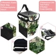 thumbnail image 2 of Fragmented Flowers Leak-Proof Foldable Car Garbage Can with Lid and Hanging Storage Bag - Car Trash Bin, Car Trash Can, 2 of 6
