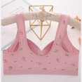 thumbnail image 4 of Bocqde Women's Front Button Closure Bralettes Solid Color Soft Support Full Coverage Bras Breathable Wirefree Gathering Underwear Daily Bras, 4 of 8