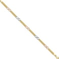 thumbnail image 2 of 14K Tri-color Polished & Textured Infinity Fancy Bracelet, 2 of 5