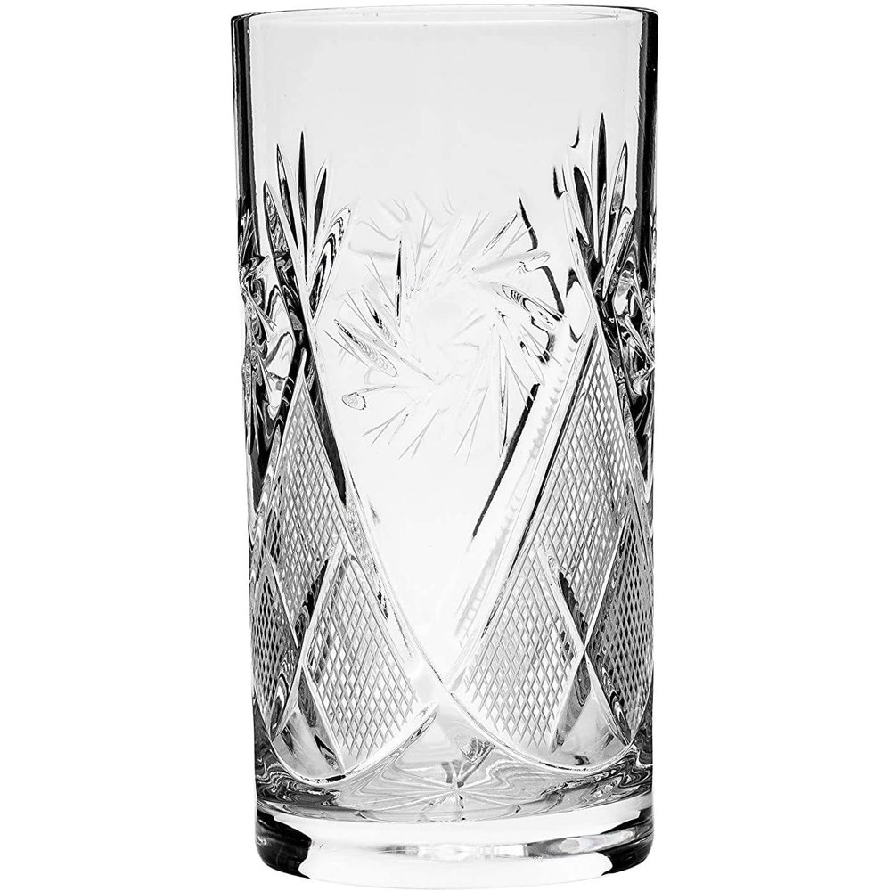 Neman GL51078B, 11 Oz. HandMade Crystal Highball Cocktail Glasses