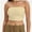 Apricot, variant on Womens Tube Tops Strapless Crop tops Basic Backless Sleeveless Bandeau Cute Summer Outfits Sexy Solid Tops