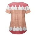 thumbnail image 3 of MesaSe Haut de Sarrau pour Femmes Mode Manches Courtes Col en V Hauts Uniforme de Travail Imprimé Blouse à Poche Hauts, 3 of 4