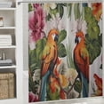thumbnail image 6 of Orinice Bathroom Shower Curtain Blue Bird Blossom Paradise Flora Beauty Graphic Palm Exotic Random Flowers Drawing Romantic Floral Decorative Bath Curtain Water Proof with Hooks  60x72, 6 of 7