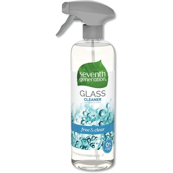 Seventh Generation 44711Ct Natural Glass And Surface Cleaner, Free And Clear/Unscented, 23 Oz, 8/Carton