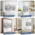 thumbnail image 5 of Black Grey Eucalyptus Leaves Waterproof Shower Curtain, Large 72"x84" Washable Polyester Fabric Shower Curtains for Bathroom, Spring Summer Botanical Floral Decorative Bathtub Curtain Sets with Hooks, 5 of 9