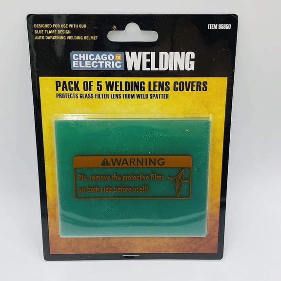 Chicago Electric Welding Systems Pack of 5 Welding Lens Covers for Blue Flame Helmet 1