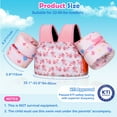 thumbnail image 3 of MoKo Toddler Swim Vest for 22-60 lbs with Whistle, Swimming Trainer Arm Floats Vests, Pink Whale, 3 of 6