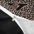 thumbnail image 3 of meiyoeat Leopard Print Bow Letter K Twin Bedding, Women Teens, Brown Animal Print Duvet Cover Set, Black Reversible 2pcs, 1 Duvet Cover and 1 Pillowcase, 3 of 5