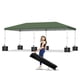 thumbnail image 1 of 10x20 pop - up canopy tent (without side walls), 3 adjustable heights, comes con 6 sandbags, green, 1 of 8