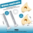 thumbnail image 2 of 4 Pack inground Pool Ladder Anchors Pool Cover Parts Wedge Assembly Pw-4c for 4" Rail Anchors, Ps-4019-bc Bronze Railing Swimming Fixture Hardware Including Wedge Bolts and washers, 2 of 5