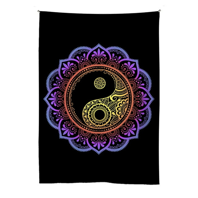 Tapiz de pared Tai Chi Baguas de fibra de 150 x 130 cm
