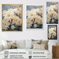 thumbnail image 4 of Designart "Elegance Of Blue And White Mum Flowers V" Mums Floater Framed Canvas Wall Art, 4 of 5