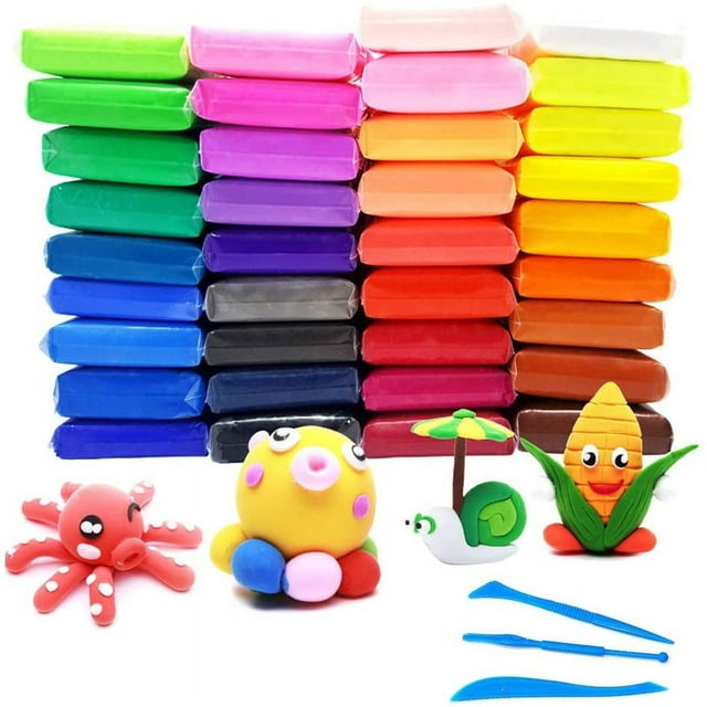 36 Colors Polymer Clay – Modeling Clay Nontoxic Soft DIY Clay Bake Clay Kit