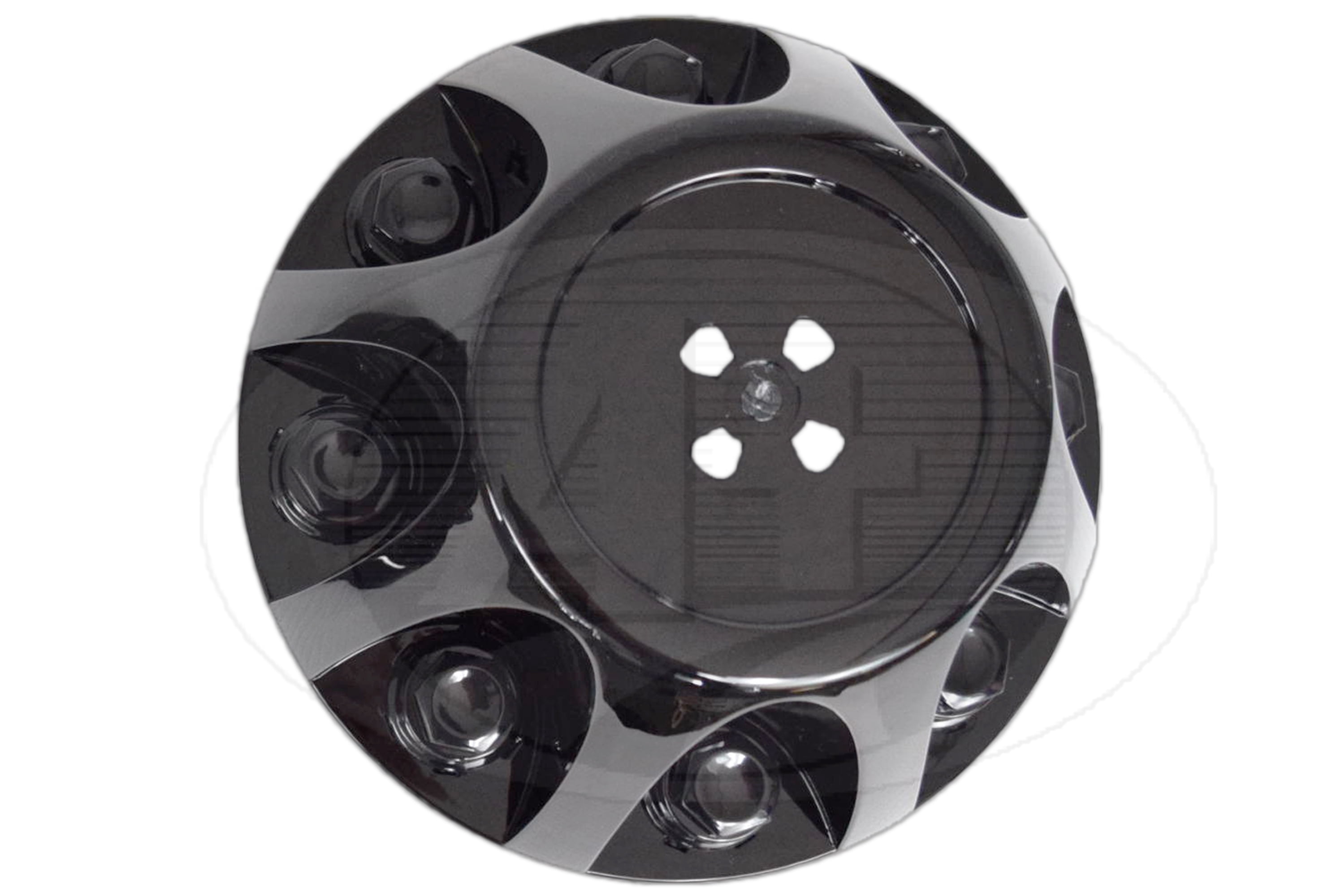 Rear Center Hubcap Black Chrome Plated ABS for 2008-2010 GMC/Chevy 3500HD Dually