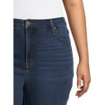 thumbnail image 4 of Terra & Sky Women's Plus Size High Waisted Bootcut Jeans, 32" Inseam, 4 of 14