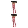 thumbnail image 4 of Sonducket Medias pantimedias coloridas divertidas calcetines altos Iris raya pierna muslo juego de rol para mujer vestido elegante fiesta tipo 2 Tipo 2 2piezas Sonducket CBP383972, 4 of 6