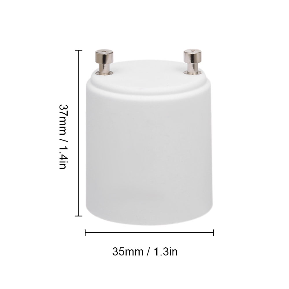 CACAGOO 4 Pcs GU24 to E26 E27 Adapter LED Light Bulb Holder Socket Converter PBT Fireproof Material GU24 Pin Base Fixture to E26 E27 Standard Screw-in Socket