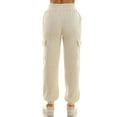 thumbnail image 3 of Derek Heart Woman's High Rise Fleece Jogger Pants, Oatmeal Heather, Small, 3 of 7