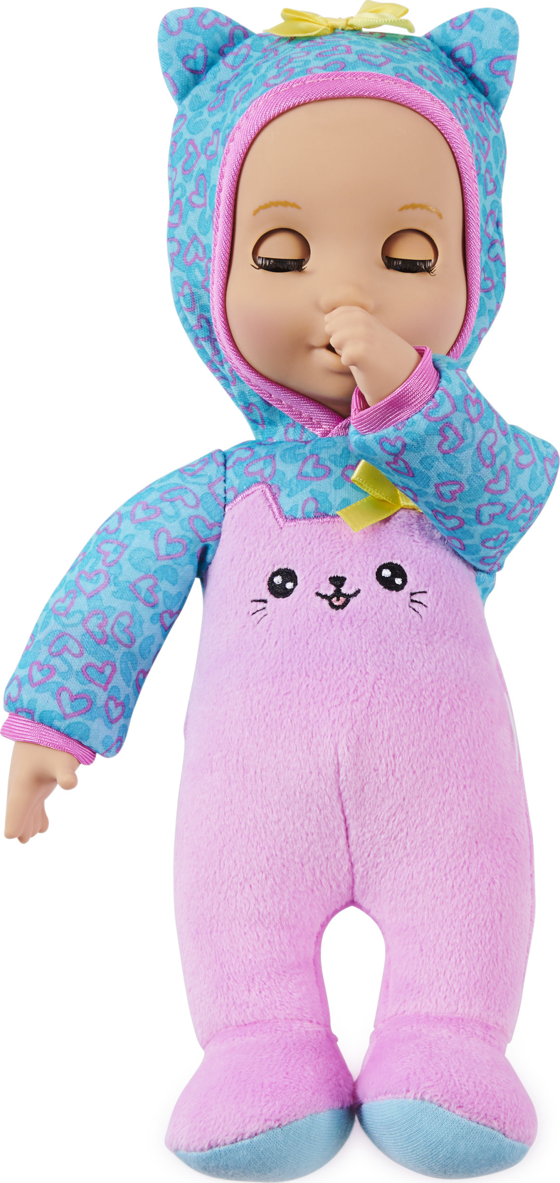 Luvzies by Luvabella, Kitten Onesie 11-inch Cuddly Baby Doll with Bottle Accessory, for Kids Aged 4 and up - image 4 of 5