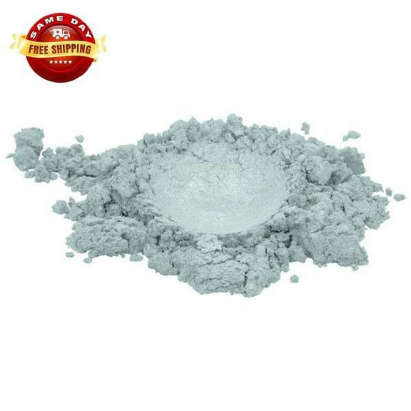 METALLIC WHITE LUXURY MICA COLORANT PIGMENT POWDER COSMETIC GRADE 4 OZ