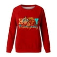 thumbnail image 4 of Wancir Long Sleeve Fall T-Shirt for Women Family Halloween Thanksgiving Tops Casual Thankful Pumpkin Turkey Graphic Tees, 4 of 4