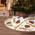 thumbnail image 5 of Rateoe Baseball Sport Pattern Christmas Tree Skirt with Ties , Christmas Tree Decorations, Farmhouse Christmas Decor Xmas Holiday Decorations-36", 5 of 6