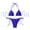Blue, variant on Staron Women's High Waisted Bikini Set Adjustable Drawstring Push Up Swimsuit Two Piece Beach Vacation Casual, Blue M