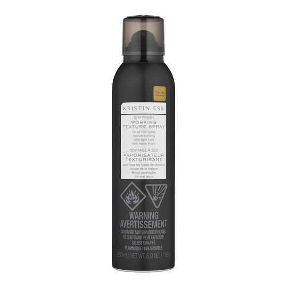 Kristin Ess Hair Dry Finish Working Texture Hair Spray for Volume + Texture, Light Hold Dry Texturizing Hairspray, Soft Matte Finish