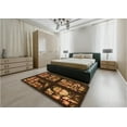 thumbnail image 5 of Ahgly Company Machine Washable Indoor Rectangle Transitional Black Brown Area Rugs, 8' x 10', 5 of 7