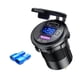 thumbnail image 1 of Cargador de coche USB-C azul de 12 V/24 V, QC3.0, enchufe PD, adaptador de corriente de carga rápida con voltímetro para coche, barco, camión, motocicleta, 1 of 5
