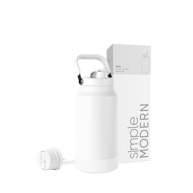 Botella de agua Simple Modern Trek Pivot de acero inoxidable de 1,9 L