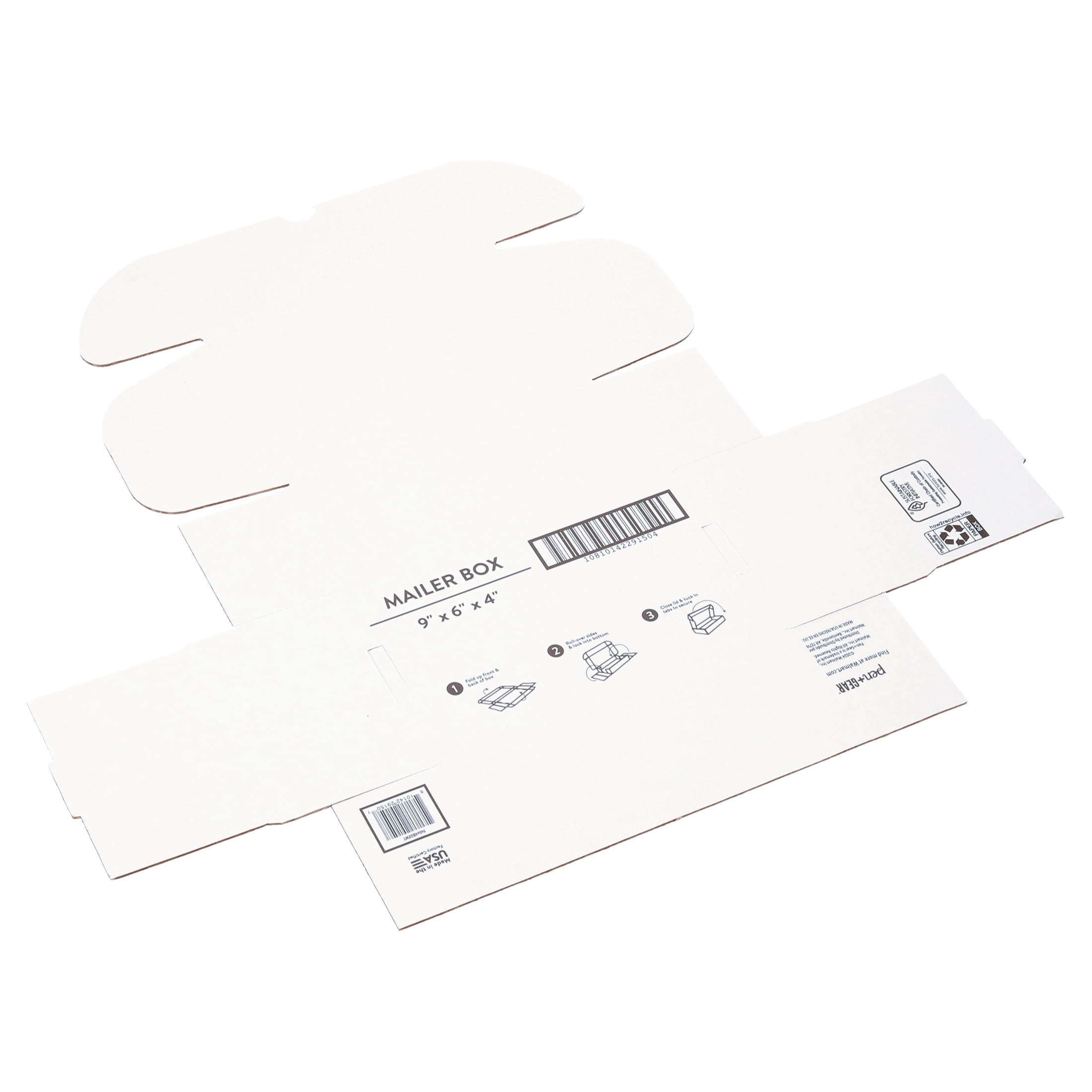 Pen+Gear Tuck-Top Shipping Boxes, 9"x6"x4", 1 Count