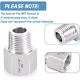 thumbnail image 3 of 304 Stainless Steel Forged Hex Reducer, 1" NPT Female x 1/2" NPT Male, Stainless Steel Pipe Fitting 2 Pack, 3 of 6