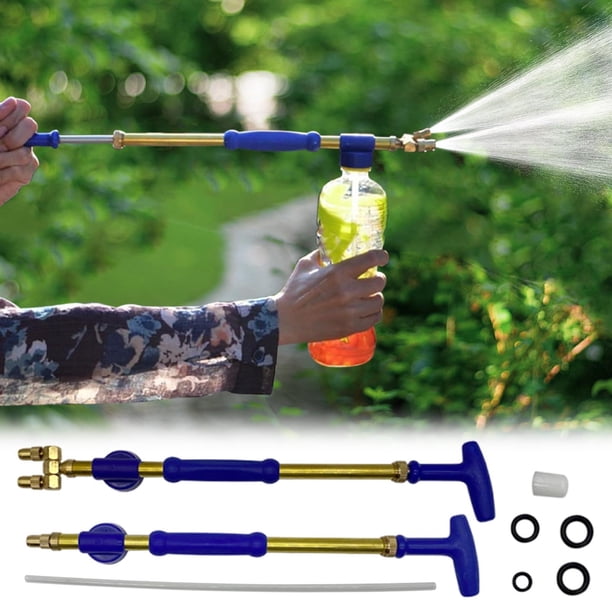 Pulverizador de botella extraíble alternativo | Boquilla manual de bomba de cobre push-pull para riego de jardines, limpieza, baño para mascotas | Niebla y chorro ajustables | Se adapta a botellas