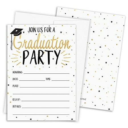 - Graduation Party Invitations with Self-Sealing Envelopes, 25 Count