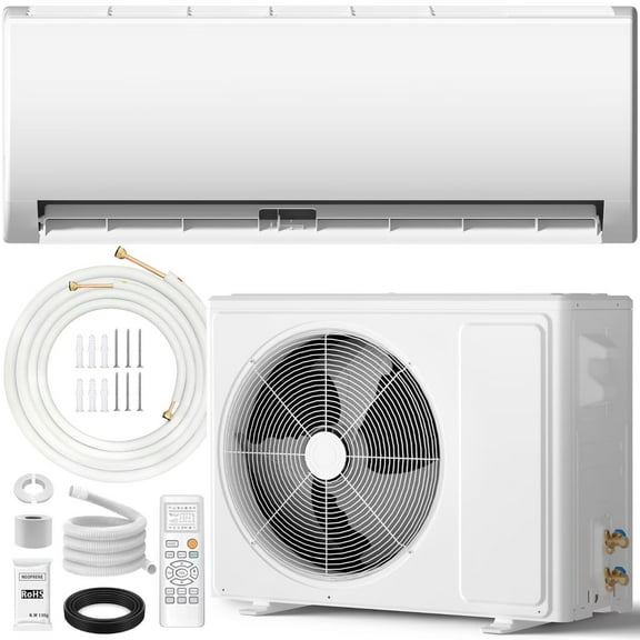 LMVVC 9000 BTU 4-in-1 Mini Split Air Conditioner with Heater , 19 SEER Energy Saving Ductless System, 115V