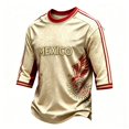 thumbnail image 5 of Zimjoy 2026 Mexico Soccer Jersey for Men World Soccer Game Mexico Team quarter Sleeve Crew Neck Football Jersey Shirts Beige 4XL, 5 of 6