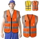 thumbnail image 1 of Ganfancp Chaleco de Seguridad para Hombre, Ropa de Trabajo de Protección de Alta Visibilidad, Cinturón de Trabajo Al Aire Libre, Banda Reflectante Ofertas Del Día Chaleco de Trabajo X 1, 1 of 5