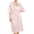 thumbnail image 3 of ZZwxWA Women's Silk Robes Kimonos Satin Pajamas Bridesmaid Bride Party Pjs with Pockets, 3 of 5