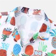 thumbnail image 4 of Camisas De Vestir Para Hombre Manga Corta Masculino de primavera Impreso camisa Tops Retirado Button Top Remera Casual Short Manga camisas Fashion Blose (White, M), 4 of 7